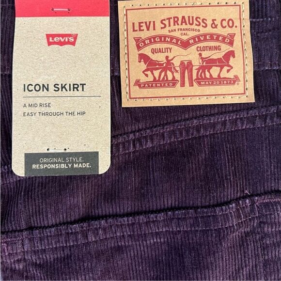 Levi's Corduroy Icon Skirt-Size 28 - Picture 8 of 9